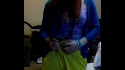 Nærbilde av onanivideo av rødhåret Light Fairy